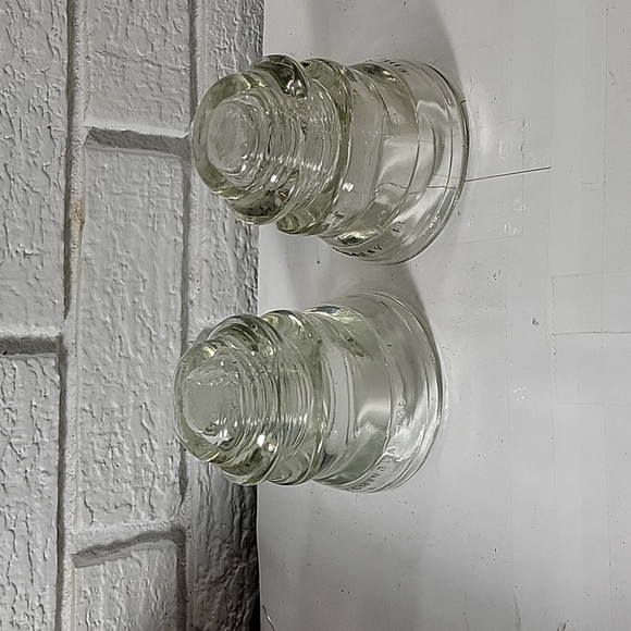 Vintage Hemingray No. 45 Clear glass insulators - Picture 2 of 4